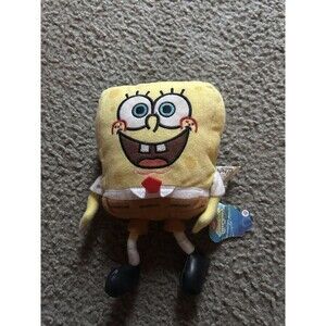 Vtg SpongeBob SquarePants Plush 12” Poseable Nanco Viacom 2002 Nickelodeon